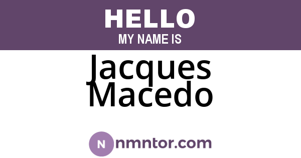 Jacques Macedo