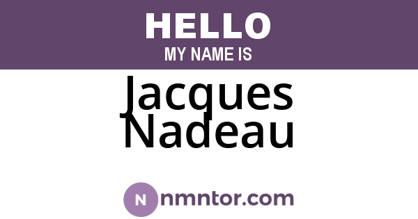 Jacques Nadeau