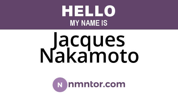 Jacques Nakamoto