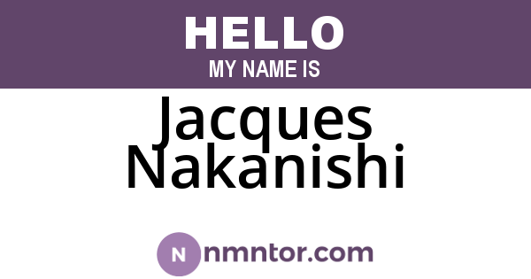 Jacques Nakanishi