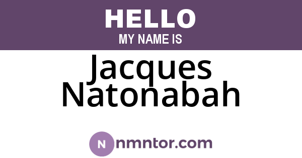 Jacques Natonabah