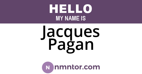 Jacques Pagan