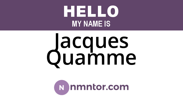 Jacques Quamme