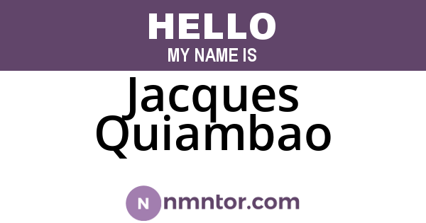 Jacques Quiambao