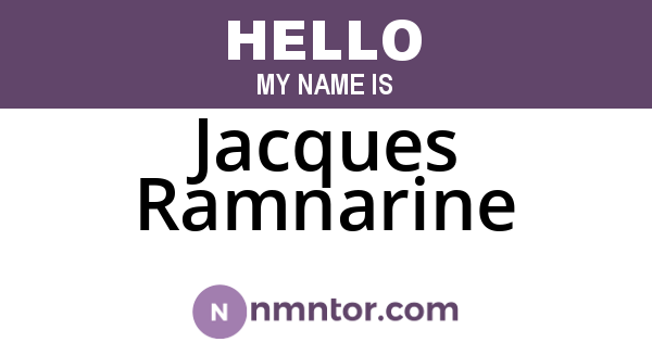 Jacques Ramnarine