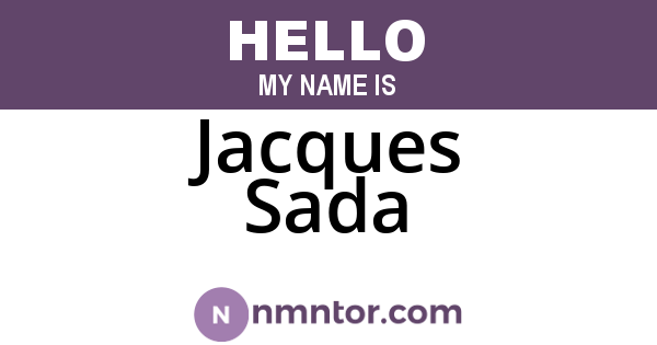 Jacques Sada