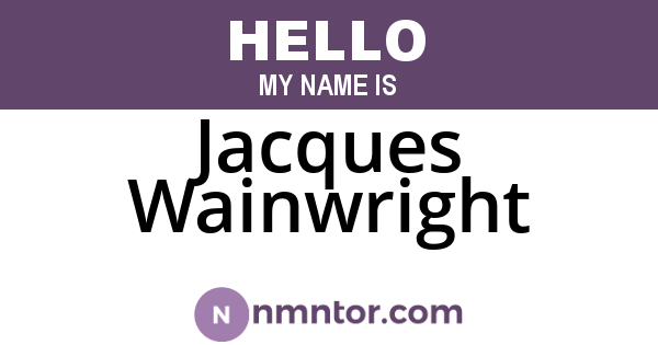 Jacques Wainwright