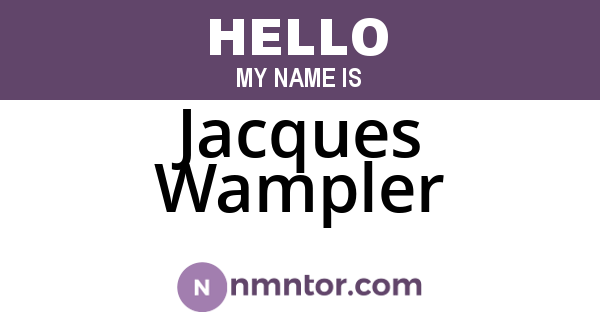 Jacques Wampler