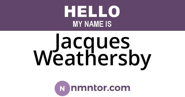 Jacques Weathersby