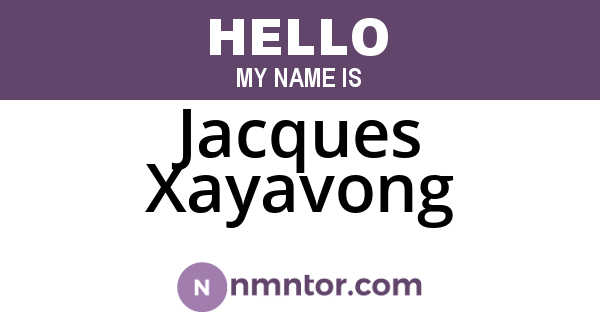 Jacques Xayavong