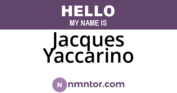 Jacques Yaccarino