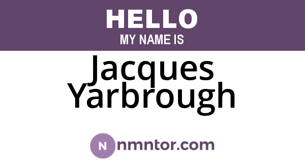 Jacques Yarbrough