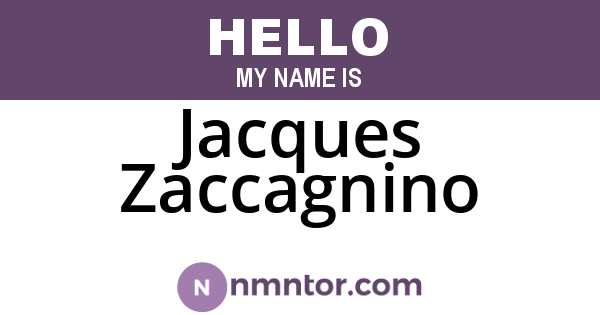 Jacques Zaccagnino