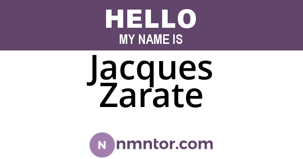 Jacques Zarate