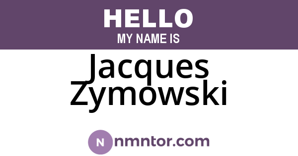 Jacques Zymowski