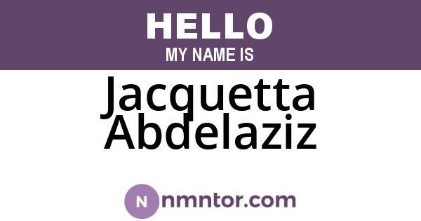 Jacquetta Abdelaziz