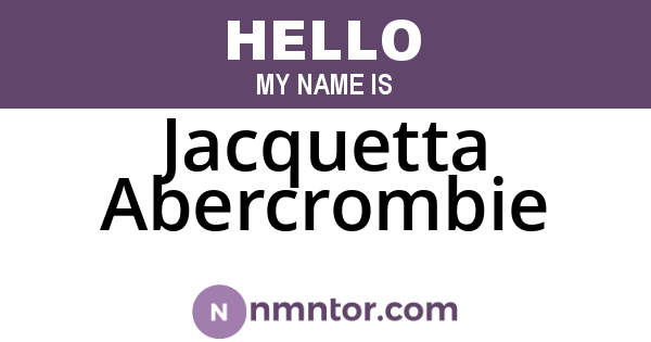 Jacquetta Abercrombie