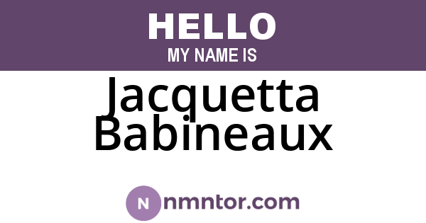 Jacquetta Babineaux