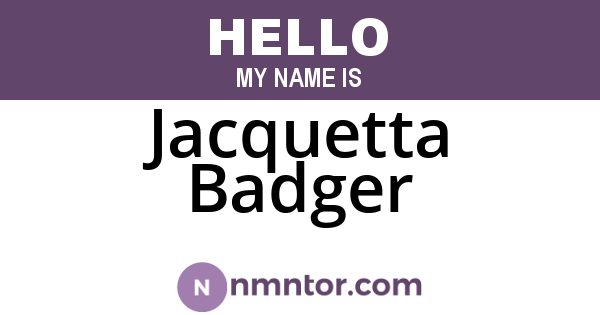 Jacquetta Badger