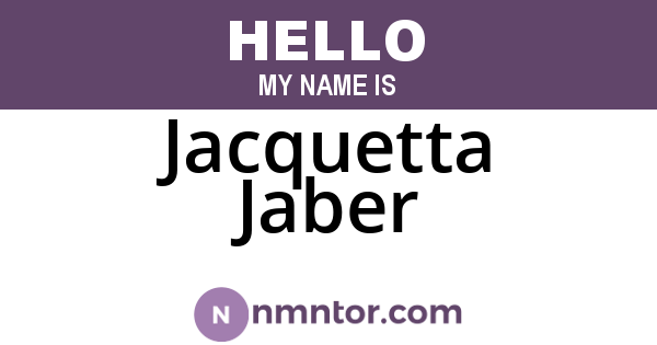 Jacquetta Jaber