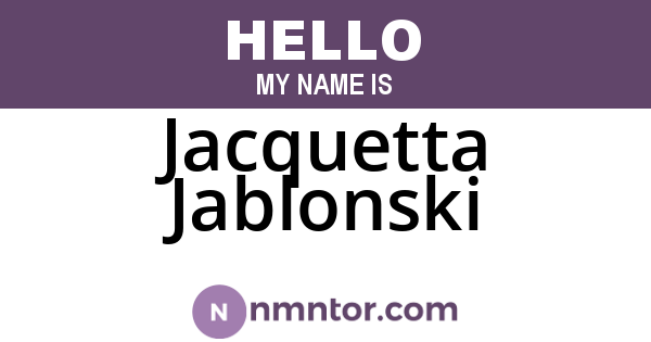 Jacquetta Jablonski