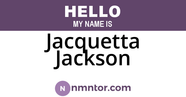 Jacquetta Jackson
