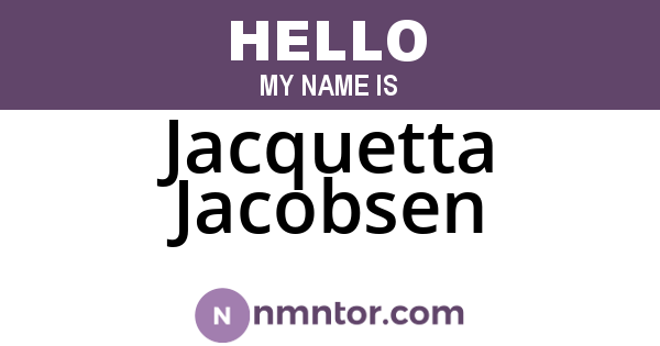 Jacquetta Jacobsen