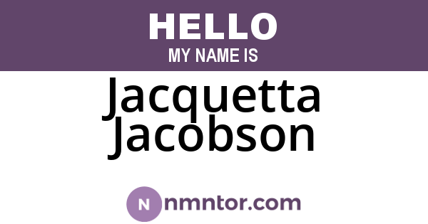 Jacquetta Jacobson