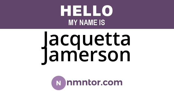 Jacquetta Jamerson