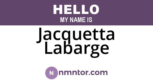 Jacquetta Labarge
