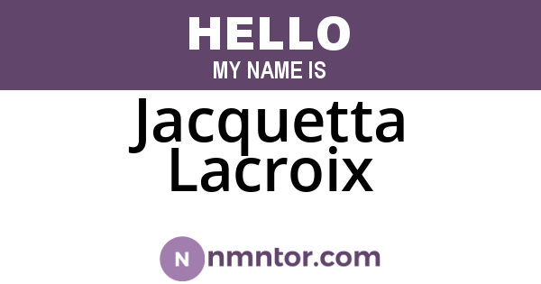 Jacquetta Lacroix