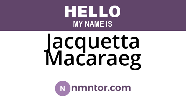 Jacquetta Macaraeg