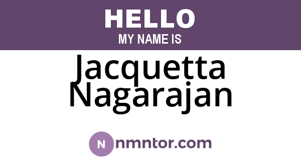 Jacquetta Nagarajan