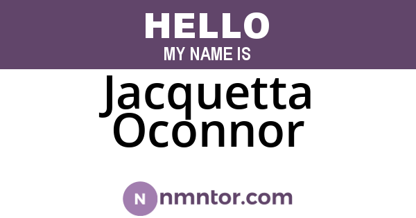 Jacquetta Oconnor