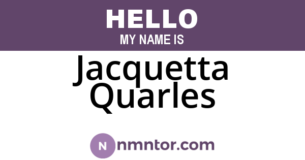Jacquetta Quarles
