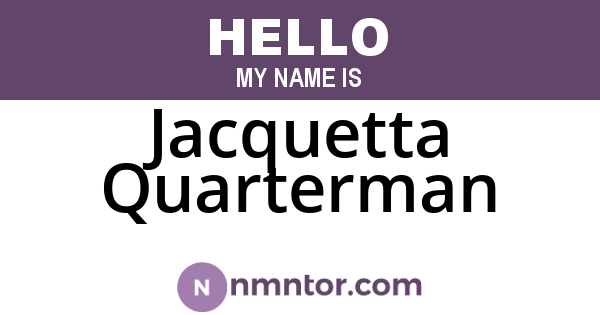 Jacquetta Quarterman