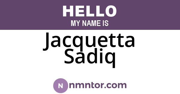 Jacquetta Sadiq