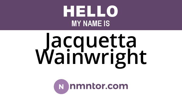 Jacquetta Wainwright