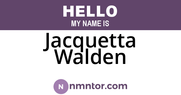 Jacquetta Walden