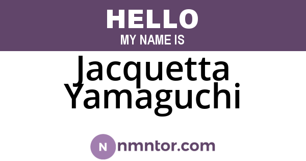 Jacquetta Yamaguchi