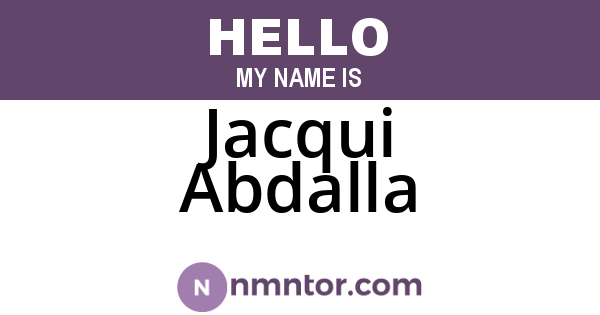 Jacqui Abdalla