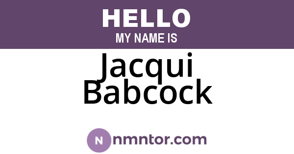 Jacqui Babcock
