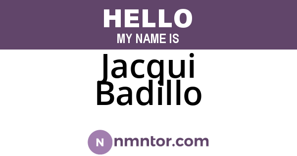 Jacqui Badillo