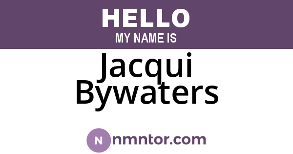 Jacqui Bywaters