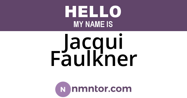 Jacqui Faulkner