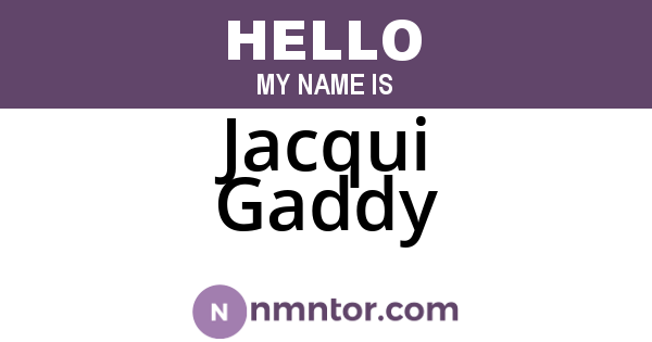Jacqui Gaddy
