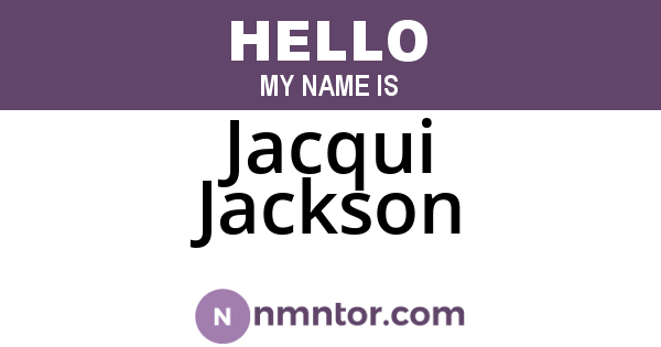 Jacqui Jackson