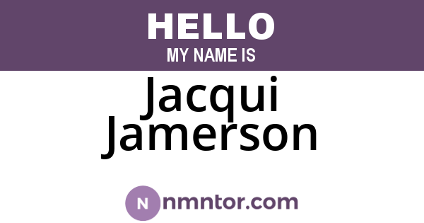 Jacqui Jamerson