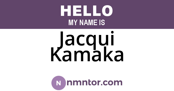 Jacqui Kamaka