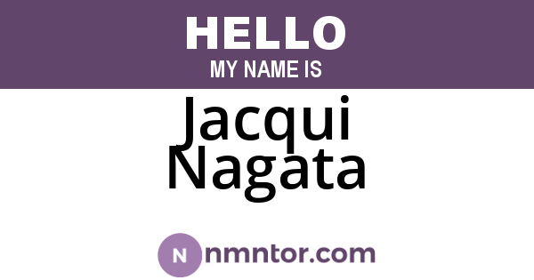 Jacqui Nagata